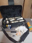D'luca 200NW Series White Abs 17 Keys Bb Clarinet W/ Double Barrel Case. Fixed Price $172.50.