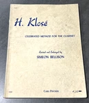 H. Klose Celebrated Method For The Clarinet Part 1 By Simeon Bellison. Fixed Price $23.00.