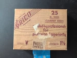 Vintage Rico Bb Bass Clarinet Reeds Strength 1/2 Nos Box Of 25. Fixed Price $15.99.