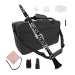 Ebonite Wood Flat Clarinet Nickel Plated Bb 17 Keys No Disassembly. Fixed Price $95.00.