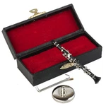Miniature Clarinet With Stand Case Musical Instrument Repli.... Fixed Price $19.55.