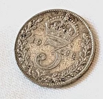 50% Solid Silver Coin Three Pence 1926 Antique 100 Years Old 2026 Vintage King. Fixed Price $27.25.