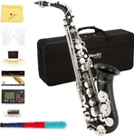 Mendini By Cecilio Alto Saxophone W/ Tuner, Mouthpiece, Case, 10 Reeds & Grease. Fixed Price $172.99.