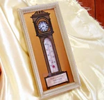 Pearson & Wood Ford Case Roseville, Ill. Grandfather Clock Framed Thermometer. Fixed Price $14.95.