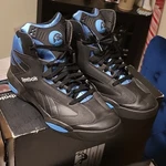 Reebok Shaq Attaq HR0499 Black/azure/white 2023 Leather High Top Sneaker. Fixed Price $239.99.