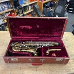 Vintage Evette & Schaeffer Eb Alto Saxophone With Case For Parts Repair. Fixed Price $299.00.