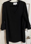 Charles Henry Black Neck Sheath Dress With Bell Sleeves Size Large Career. Fixed Price $25.00.