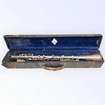 Antique Clarinet Pedler Hoosier Silver Plate W/case #29217 Elkhart. Fixed Price $152.99.