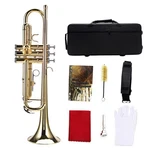 Lade Complete Bb Flat Brass Trumpet Kit With Mouthpiece Grease Brushes And Bag. Fixed Price $133.80.