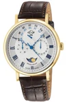 Maestro GV2 Swiss Quartz, Ipyg Case, White Dial, Brown Italian Leather Strap. Fixed Price $2495.00.