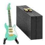 Miniature Electric Guitar With Stand & Case 10CM 6-STRING Decor Gift For Music. Fixed Price $29.69.