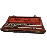 Conn Flute With Hard Case Silver Tone Musical Instrument Vintage Made Usa. Fixed Price $104.99.