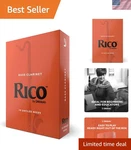 Addario Woodwinds Rico Bass Clarinet Reeds Strength 3.0, 10-PACK. Fixed Price $83.46.