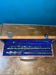 Lark Flute M4006 Silver Tone Musical Instrument Hard Case. Fixed Price $66.00.
