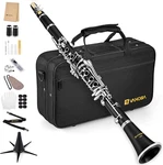 Bb Clarinet For Beginners With Case, Stand, Cleaning Kit & Accessories. Fixed Price $143.99.
