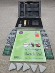 26 Pc. Derwent Academy Sketching Art Set - 10PK PENCILS/5 Erasers/pad. Fixed Price $25.99.