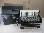 Vtg 1970'S/1980'S Wurlitzer 1030 Accordion Black W/ 120 Bass Buttons & Hard Case. Fixed Price $260.00.