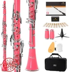 Mendini Bb Clarinet Pink Beginner Kit Reeds Stand Case. Fixed Price $199.99.