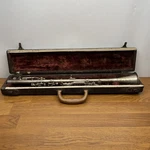 Sir Walter Antique Silver Metal Clarinet W/ Mouthpiece & Case Made Usa. Fixed Price $159.00.