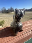 South American Ocarina Flute Cat Feline Bird Shaped Clay Zimbabwe. Fixed Price $42.95.