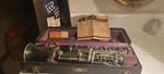 Vintage Wurlitzer Student Model Bb Clarinet With Hard Shell Case. Fixed Price $100.00.