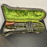 Vintage 1920S Buescher True Tone 10-22 Silver Trumpet W/ Original Hard Case. Fixed Price $600.00.