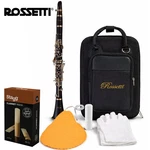 Rossetti 1150-CL Bb Clarinet Wood Grain Black W/ Mouthpiece, Case, 10PK Reeds. Fixed Price $249.99.