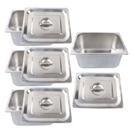 4-PACK 6" Deep Stainless Steel Half Size Hotel Steam Pan Set With Lids. Fixed Price $49.77.