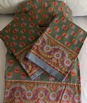 Vtg Ralph Lauren Village Terrace Mews Queen Bedding Set Flat,fitted, 2 Kg Cases. Fixed Price $325.00.
