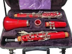 Sky Red Giouanni Abs Clarinet With Mouthpiece Nickel Plated Keys And Hard Case. Fixed Price $200.24.