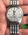 Longines Ultrachron Auto Chronometer 35MM Steel Case Original Brclt Buckle 1972. Fixed Price $2018.40.