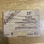 Vintage Brown Box Rico 25 Reeds Alto Clarinet 1.5 New Old Stock. Fixed Price $25.00.