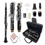 Clarinet Ebonite Wood Nickel Plated Keys 2 Barrels Case Mouthpiece Reed. Fixed Price $143.10.