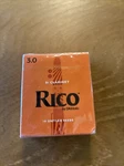 Pack Rico Bb Clarinet Reeds Strength 3.0 RCA1030. Fixed Price $18.00.