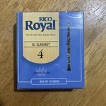 New Rico Royal Bb Clarinet Reed, #4, Box Of 10. Fixed Price $19.00.
