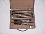 Antique Paris France Henry Gunckel Wood Clarinets Grenadilla And B Flat. Fixed Price $660.00.