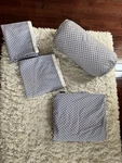 Ralph Lauren Foulard Seaview Queen Size Flat Sheet Neck Pillow 2 King Cases.. Fixed Price $79.99.