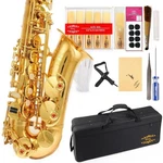 Glory Gold Laquer Flat Alto Saxophone With 11REEDS,8 Pads. Fixed Price $306.05.