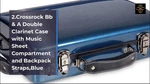 Bb & Double Clarinet Case With Music Sheet Compartment And Backpack Straps. Fixed Price $300.00.