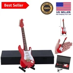 Compact 7.09" Miniature Electric Guitar With Display Stand & Case - Music Lovers. Fixed Price $29.56.