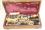 Vintage Jean Lambert Wood Clarinet Instrument Made France With Carrying Case. Fixed Price $89.99.
