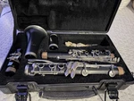 Armstrong Black Matte Plastic Clarinet Open Hole With Case & Mouthpiece. Fixed Price $300.00.