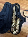 F.e. Olds Alto Saxophone With Reeds And Case. Fixed Price $375.00.