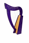 12 String Celtic Lap Harp - Purple Mahogany Irish Folk Instrument W/ Bag & Key. Fixed Price $149.00.