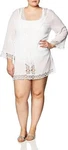 Blanca ESF10302 Lace V-neck Tunic Cover-up Dress, White/island Fare Print, Sm. Fixed Price $73.50.