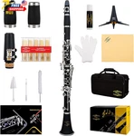 Gly-pbk Professional Ebonite Bb Clarinet With 10 Reeds Stand Hard Case Cleaning. Fixed Price $137.52.