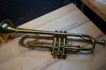 King 601 Bb Trumpet Brass Lacquered 3 Piston Gold W/ Mouthpiece. Fixed Price $93.74.