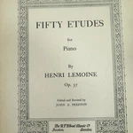 Fifty Etudes For Piano By Henri Lemoine / Antique Sheet Music Op. 37 Song Book. Fixed Price $20.65.