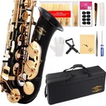 Alto Saxophone Flat With Case 11 Reeds 8 Pads Glory Black Lacquer Laquer. Fixed Price $369.99.