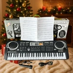 61 Electronic Keyboard Piano W/ Mic Usb Beginner Music Kit Full Size. Fixed Price $66.03.